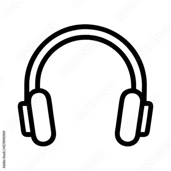 Obraz headphones icon on white background
