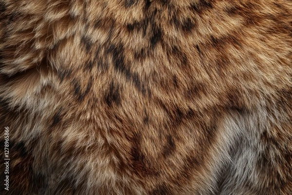 Fototapeta Close-up realistic fur texture with detailed patterns