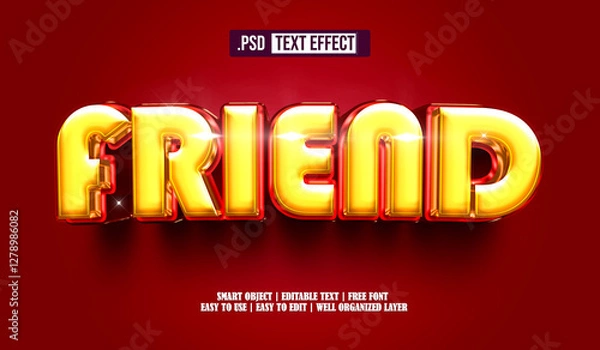 Obraz Vector 3d editable text effect with luxury background.