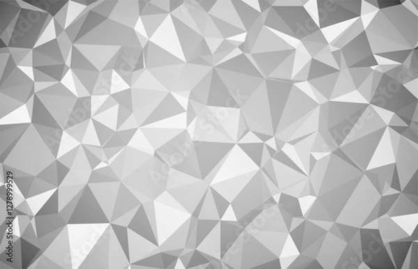 Obraz White Polygonal Mosaic Background, Low Poly Style