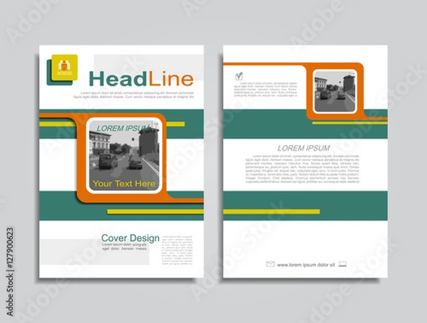 Obraz Brochure design layout with place for your data.