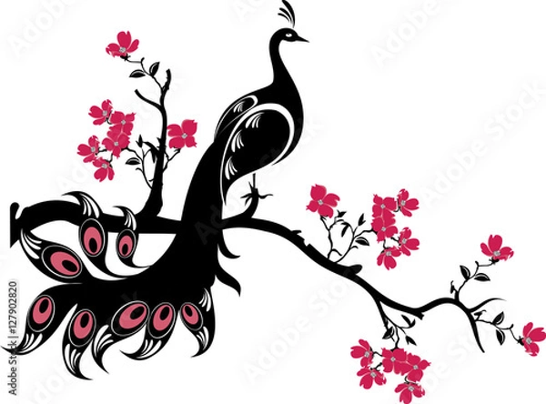 Obraz tree branches with birds