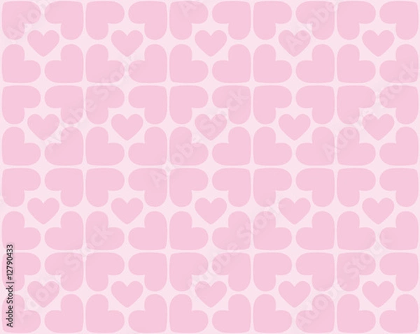 Fototapeta Seamless pattern of hearts - vector image