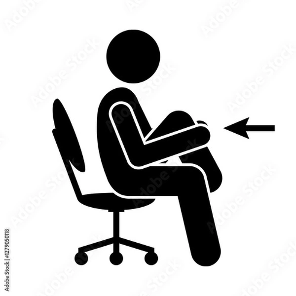 Fototapeta A silhouette of a man sitting stylishly at a table and chair, isolated on a transparent PNG background, perfect for modern designs, presentations, and creative projects.

