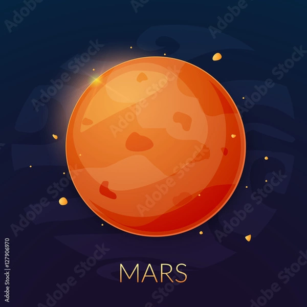 Obraz The planet Mars, vector illustration