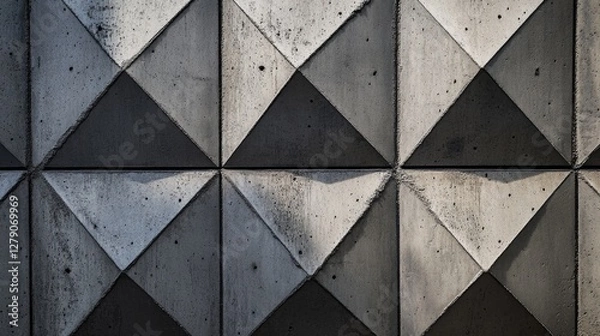 Fototapeta Examining a closeup of diamond-patterned concrete urban environment photography textured surface abstract concept