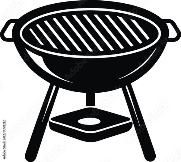 Obraz barbecue grill vector isolated on white background