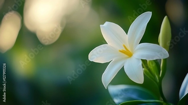 Obraz Focused white vanilla flower