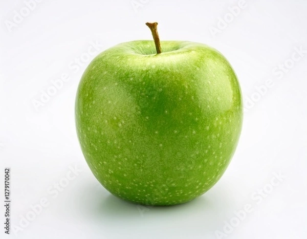 Fototapeta Fresh Green Apple Isolated on White Background for Healthy Lifestyle Concept
