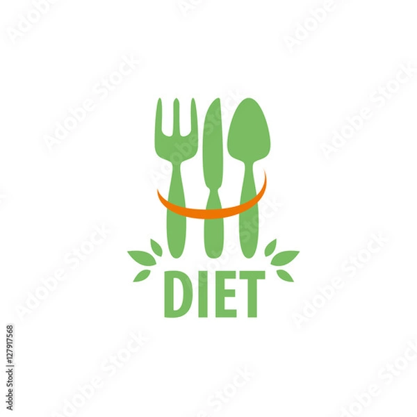 Fototapeta vector logo for diet