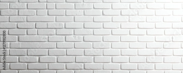 Fototapeta Bright white brick wall texture with clean, modern look, perfect for backgrounds or interior design projects. smooth surface adds touch of elegance and simplicity
