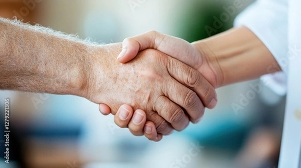 Fototapeta Comfort and connection in a healthcare consultation setting