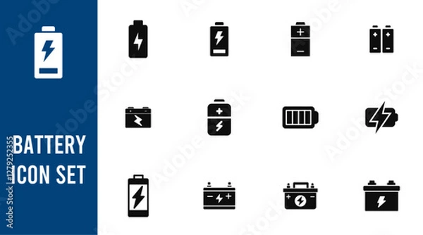 Obraz Battery icon set.