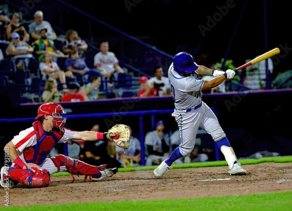 Obraz hitting baseball player