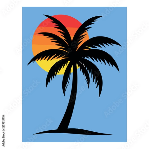Obraz palm tree silhouette