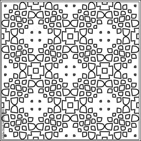 Fototapeta Abstract patterns.Abstract forms from lines. Vector graphics for design, prints, decoration, cover, textile, digital wallpaper, web background, wrapping paper, clothing, fabric, packaging, cards.