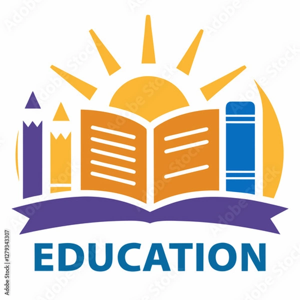 Obraz An educational vector logo