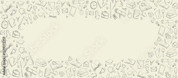 Fototapeta Vector background. Pattern of various icons