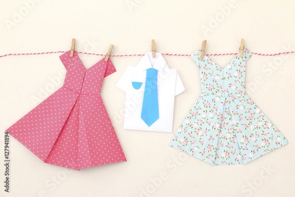Obraz origami dresses