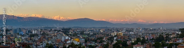 Obraz Miasto Katmandu i panorama Himalajów