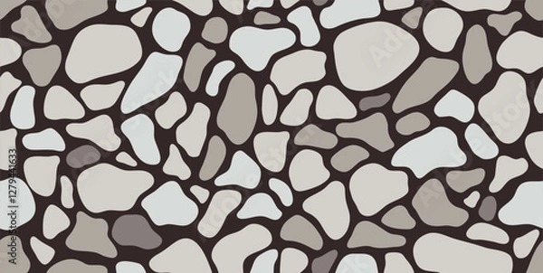 Fototapeta Vector seamless pattern of small stones for textile design