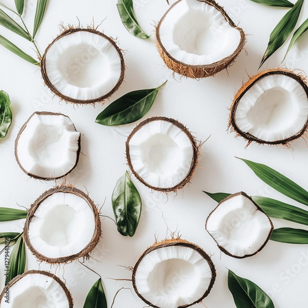 Obraz set of coconuts