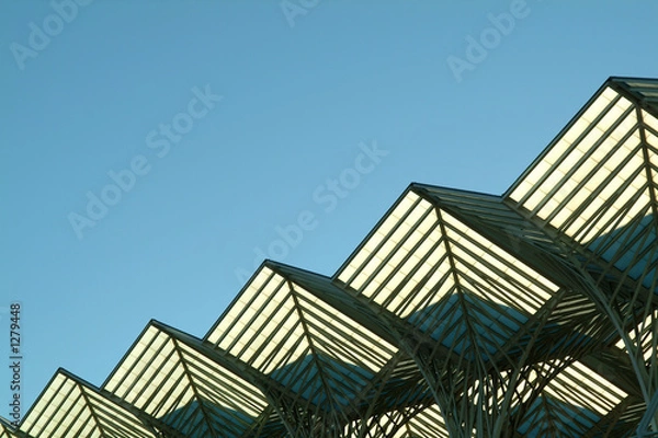 Fototapeta diagonal of structure in steel