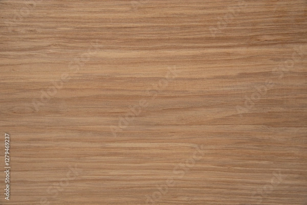 Fototapeta Smoothen natural wood board texture, striped pattern on raw wood plain. Furniture production, design background image. Raw consrtaction materials, uncoated timber.