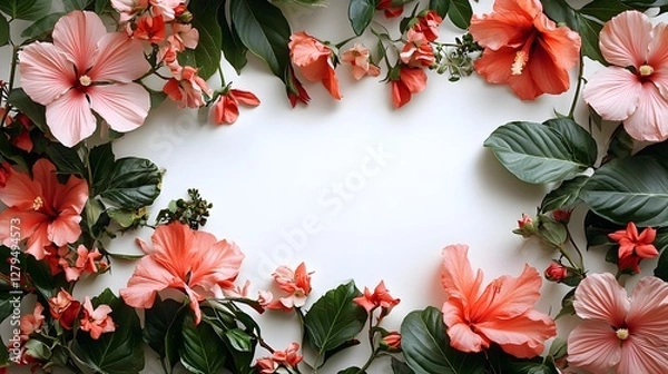 Obraz red flower frame