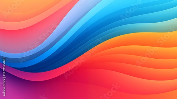 Fototapeta Flux de couleurs, effet de texture, matière. Arrière-plan dégradé de couleur bleu rose viole torange rouge. Flou design de bannière, affiche, conception et création graphique.