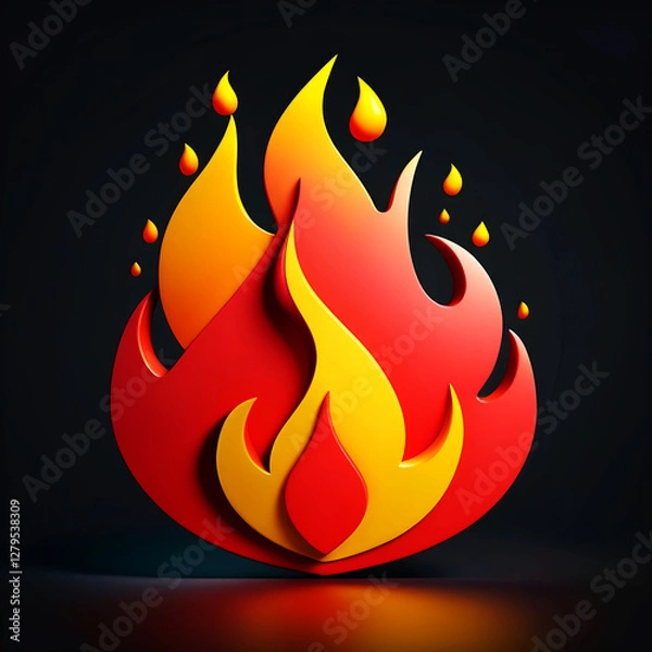 Obraz Flame Symbol icon