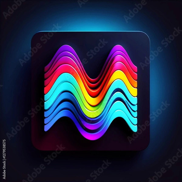 Obraz Wavy Audio Wave icon
