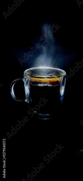 Fototapeta The inviting aroma of freshly brewed coffee fills the air as the warm cup nestles in your hands. Each sip delivers the perfect balance of flavor and comfort, awakening the senses and refreshing your e