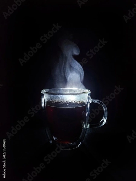 Fototapeta The inviting aroma of freshly brewed coffee fills the air as the warm cup nestles in your hands. Each sip delivers the perfect balance of flavor and comfort, awakening the senses and refreshing your e