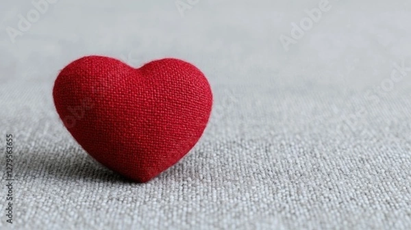 Fototapeta Red Heart on Textured Surface