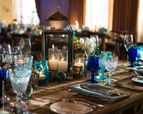 Fototapeta Elegant Event Table Setup 