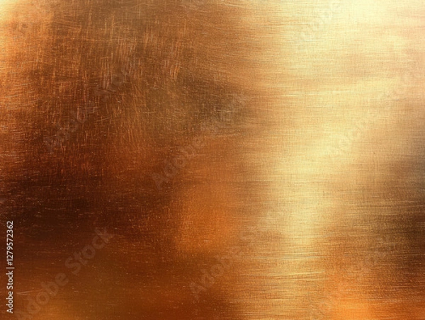 Obraz background banner Brushed copper texture with polished bronze finish, creating warm glow