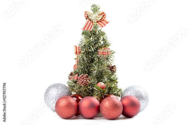 Obraz Christmas tree with balls