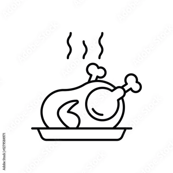 Fototapeta Chicken  vector icon