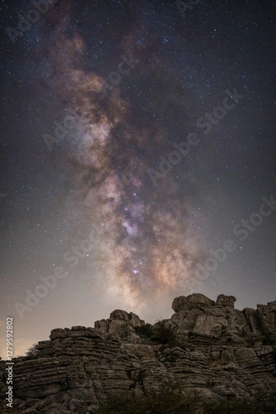 Fototapeta Vía lactea, cielo estrellado 