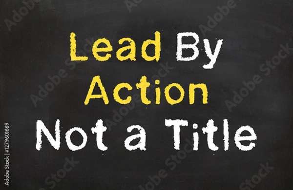Obraz Lead by Action, Not a Title