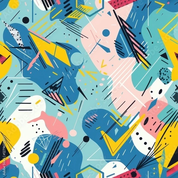 Fototapeta This is an enticing and colorful abstract geometric pattern design that captivates all