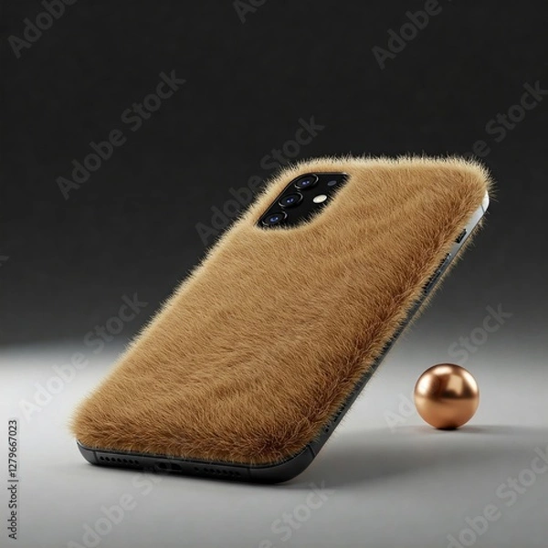 Fototapeta Phone That Turns Into a Tiny Clockwork Mechanism When Tapped