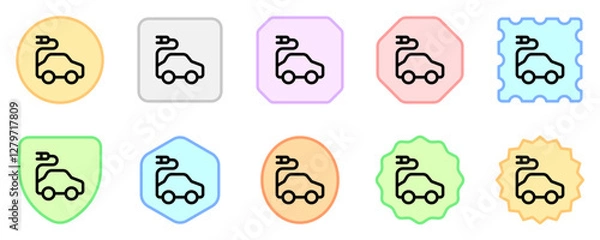 Fototapeta Editable electric vehicle vector icon. Environment, ecology, eco-friendly. Part of a big icon set family. Perfect for web and app interfaces, presentations, infographics, etc