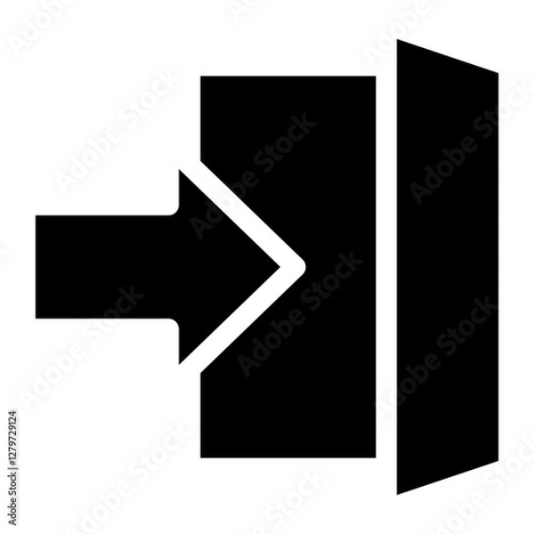 Fototapeta Emergency Exit Icon Element For Design