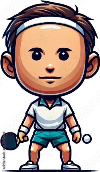 Obraz cartoon boy with baseball bat