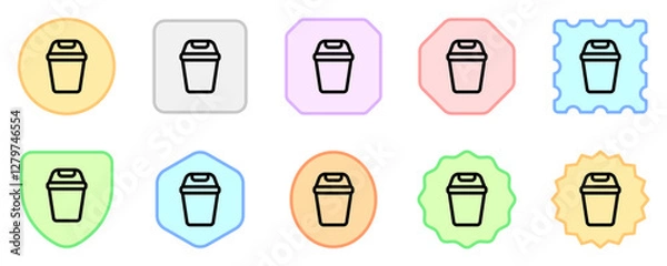 Obraz Editable trash bin vector icon. Part of a big icon set family. Perfect for web and app interfaces, presentations, infographics, etc