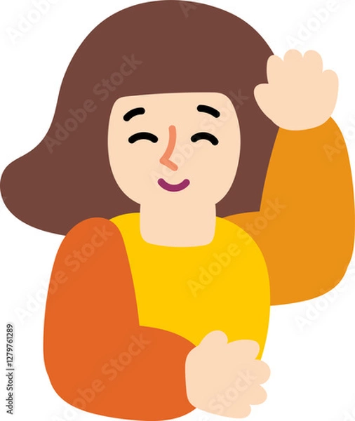 Fototapeta 여자일러스트