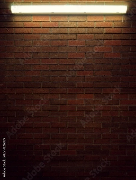 Obraz dark brick wall with light 