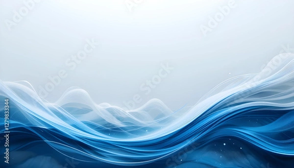 Fototapeta abstract blue wave